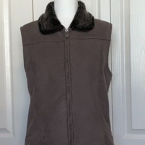 Outback Trading Co. Tooled Microsuede Vest